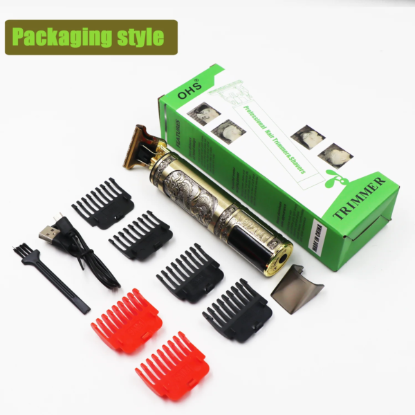 Vintage T9 Electric Hair Clipper Professional Hair Cutting Machine Men'S Shaver Trimmer for Men Beard Haircut Machine Metal USB - Image 6