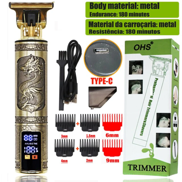 Vintage T9 Electric Hair Clipper Professional Hair Cutting Machine Men'S Shaver Trimmer for Men Beard Haircut Machine Metal USB - Image 7