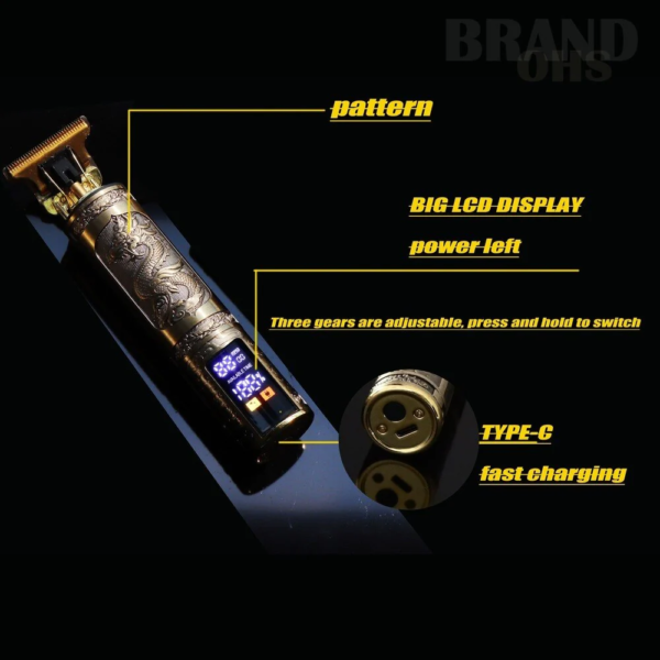 Vintage T9 Electric Hair Clipper Professional Hair Cutting Machine Men'S Shaver Trimmer for Men Beard Haircut Machine Metal USB - Image 3